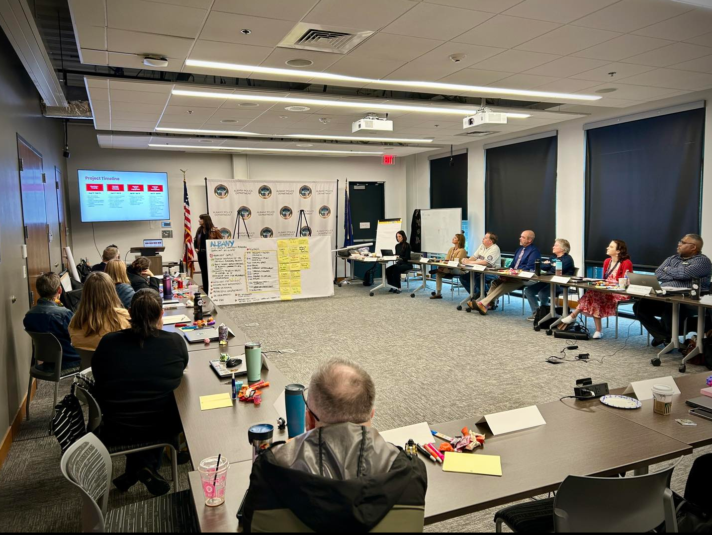 Image of council and staff meeting for workshop